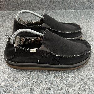Sanuk Vagabond Soft Top Hemp Black Slip pms New Without Tag